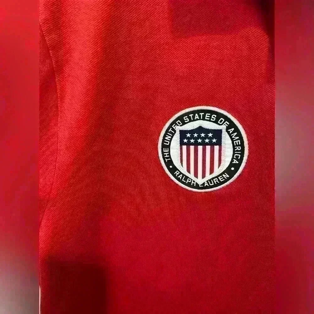 Men’s Ralph Lauren red USA United States polo